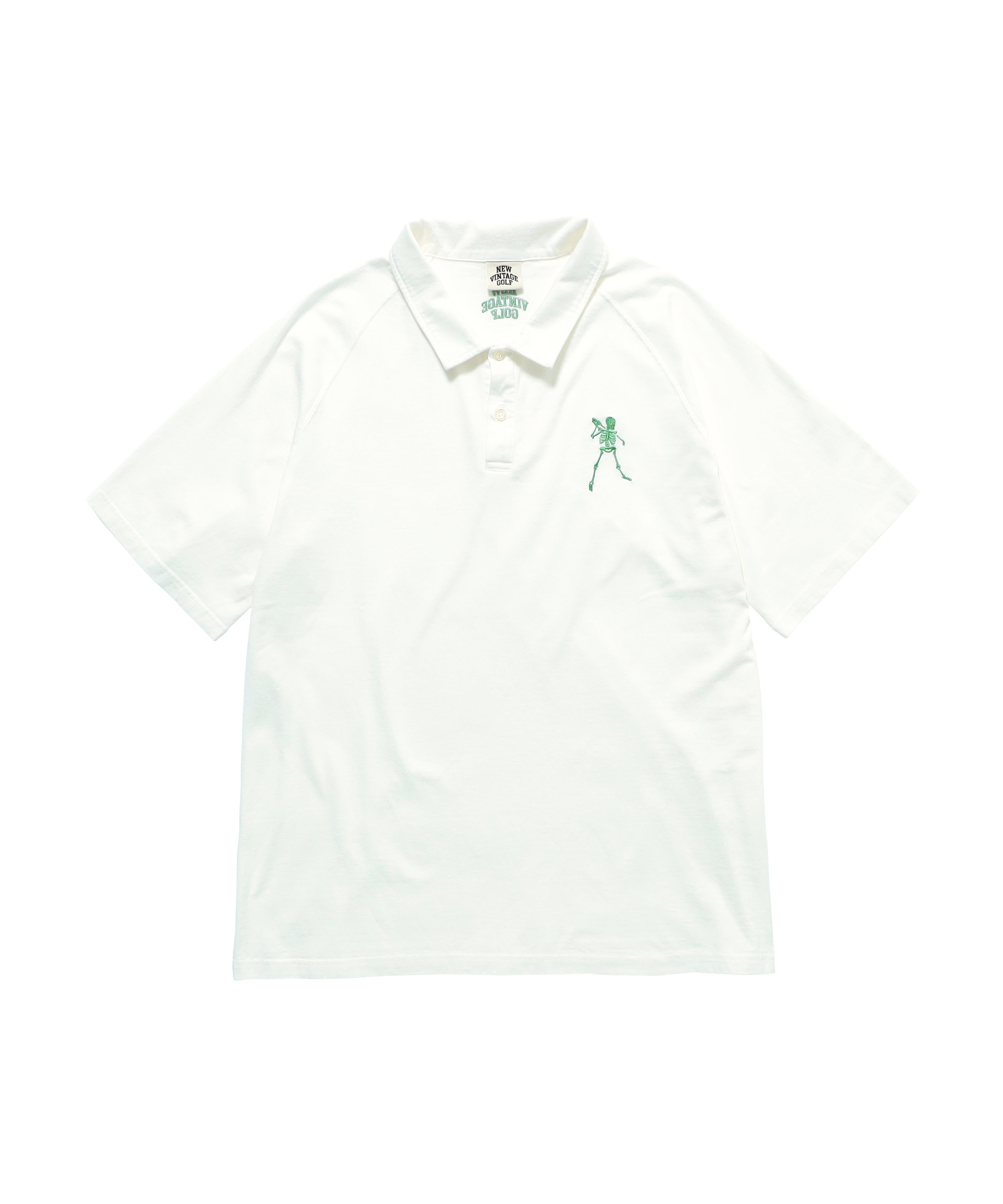 NVG Skull Golfer Polo(WHITE) – NEW VINTAGE GOLF