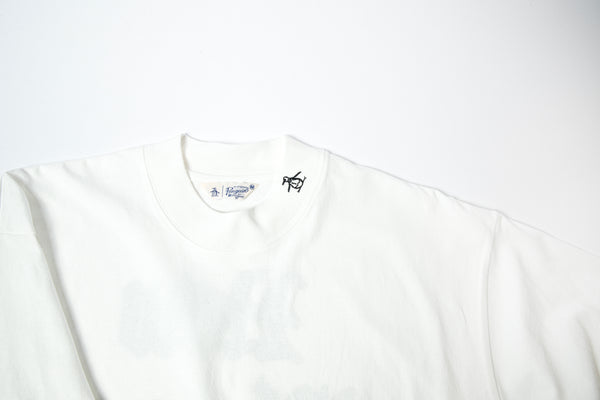 Penguin by Munsingwear × NEW VINTAGE GOLF  mock neck T-shirt ( White )