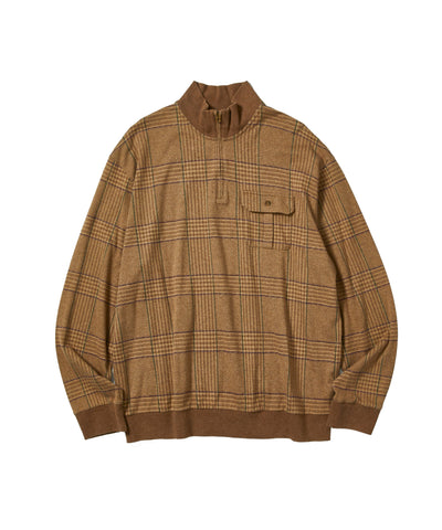 POLO GOLF / Houndstooth Half Zip Sweatshirt