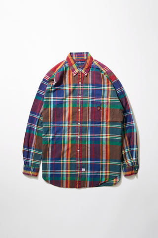 RALPH LAUREN  / Classic Emblem Madras Check B.D. Shirt